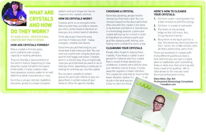 3000 Melbourne Magazine Crystals May 2014